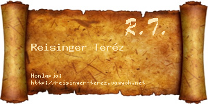Reisinger Teréz névjegykártya